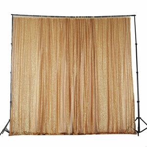 20ft x 10ft Grand Duchess Sequin Backdrop - Gold