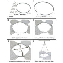 Load image into Gallery viewer, 12 Panel 28&quot; Hoop Ceiling Draping Hardware Kit For Wedding Party Banquet Event - FREE Tool Kit
