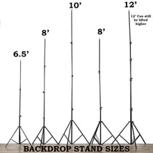 Load image into Gallery viewer, 10FT  Adjustable Crossbar Kit Wedding Photography Muslin Backdrop Stand + FREE Backdrops
