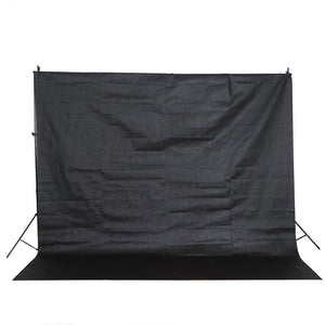 10FT  Adjustable Crossbar Kit Wedding Photography Muslin Backdrop Stand + FREE Backdrops
