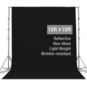 10FT  Adjustable Crossbar Kit Wedding Photography Muslin Backdrop Stand + FREE Backdrops