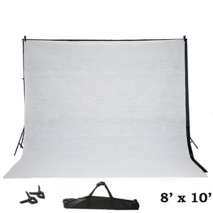 10FT  Adjustable Crossbar Kit Wedding Photography Muslin Backdrop Stand + FREE Backdrops