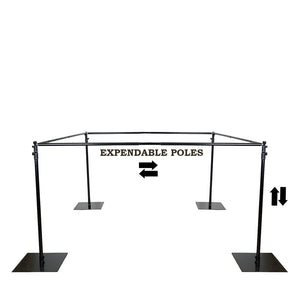 10FTx10FT Adjustable Crossbar Kit Wedding Photography Canopy And Drape Backdrop Stand