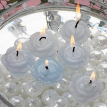 Load image into Gallery viewer, 12 PCS Blue Rose Mini Floating Candles Wedding Birthday Party Centerpiece Decor
