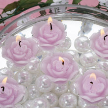 Load image into Gallery viewer, 12 PCS Lavender Rose Mini Floating Candles Wedding Birthday Party Centerpiece Decor
