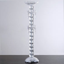 Load image into Gallery viewer, 24&quot; Tall Pillar Wedding Centerpiece Crystal Chandelier
