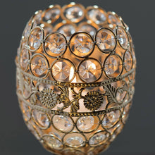 Load image into Gallery viewer, 14&quot; Tall Crystal Beaded Candle Holder Goblet Votive Tealight Wedding Chandelier Centerpiece - Gold - BUY ONE GET ONE FREE!!
