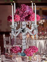 Load image into Gallery viewer, 15&quot; Gemcut Egyption Handcrafted Glass Candelabra Votive Candle Holder With Crystal Chains - 1 PCS
