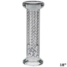 Load image into Gallery viewer, 18&quot; Gemcut Egyptian Handcrafted Glass Crystal Pillar Vase Chandelier Table Top Wedding Centerpiece - 1 PCS
