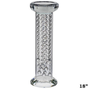 18" Gemcut Egyptian Handcrafted Glass Crystal Pillar Vase Chandelier Table Top Wedding Centerpiece - 1 PCS