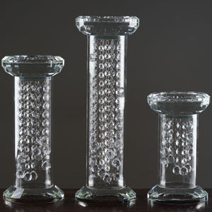 18" Gemcut Egyptian Handcrafted Glass Crystal Pillar Vase Chandelier Table Top Wedding Centerpiece - 1 PCS