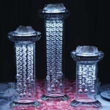 Load image into Gallery viewer, 18&quot; Gemcut Egyptian Handcrafted Glass Crystal Pillar Vase Chandelier Table Top Wedding Centerpiece - 1 PCS
