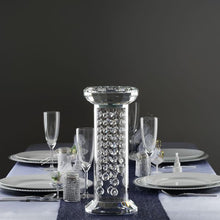 Load image into Gallery viewer, 14&quot; Gemcut Egyptian Handcrafted Glass Crystal Pillar Vase Chandelier Table Top Wedding Centerpiece - 1 PCS
