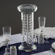 Load image into Gallery viewer, 14&quot; Gemcut Egyptian Handcrafted Glass Crystal Pillar Vase Chandelier Table Top Wedding Centerpiece - 1 PCS
