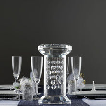 Load image into Gallery viewer, 11&quot; Gemcut Egyptian Handcrafted Glass Crystal Pillar Vase Chandelier Table Top Wedding Centerpiece - 1 PCS
