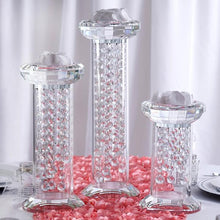 Load image into Gallery viewer, 11&quot; Gemcut Egyptian Handcrafted Glass Crystal Pillar Vase Chandelier Table Top Wedding Centerpiece - 1 PCS
