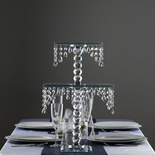 Load image into Gallery viewer, 21&quot; Gemcut Egyption Handcrafted Glass Chandelier Crystal Wedding Cake Riser Stand - 1 PCS
