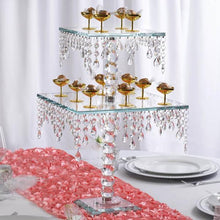 Load image into Gallery viewer, 21&quot; Gemcut Egyption Handcrafted Glass Chandelier Crystal Wedding Cake Riser Stand - 1 PCS
