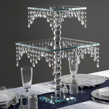 Load image into Gallery viewer, 21&quot; Gemcut Egyption Handcrafted Glass Chandelier Crystal Wedding Cake Riser Stand - 1 PCS

