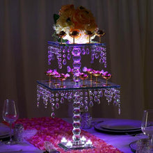Load image into Gallery viewer, 21&quot; Gemcut Egyption Handcrafted Glass Chandelier Crystal Wedding Cake Riser Stand - 1 PCS
