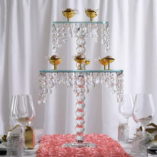 Load image into Gallery viewer, 21&quot; Gemcut Egyption Handcrafted Glass Chandelier Crystal Wedding Cake Riser Stand - 1 PCS
