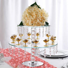 Load image into Gallery viewer, 16&quot; Gemcut Egyption Handcrafted Round Glass Chandelier Crystal Wedding Cake Riser Stand - 1 PCS
