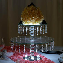 Load image into Gallery viewer, 16&quot; Gemcut Egyption Handcrafted Round Glass Chandelier Crystal Wedding Cake Riser Stand - 1 PCS
