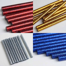 Load image into Gallery viewer, 10 pcs Gold Glitter Hot Melt Glue Sticks For DIY Art Craft Sealing Repair Tool - 7mm x 4&quot;
