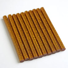 Load image into Gallery viewer, 10 pcs Gold Glitter Hot Melt Glue Sticks For DIY Art Craft Sealing Repair Tool - 7mm x 4&quot;
