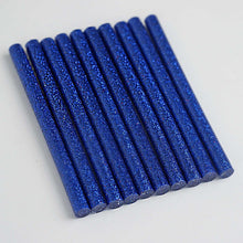 Load image into Gallery viewer, 10 pcs Royal Blue Glitter Hot Melt Glue Sticks For DIY Art Craft Sealing Repair Tool - 7mm x 4&quot;
