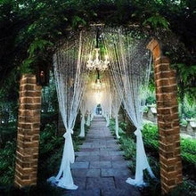 Load image into Gallery viewer, 12ft x 3ft Clear Diamond Strand Premium Acrylic Crystal Bead Curtain Backdrop Wedding Party Decor - Bendable Rod Top
