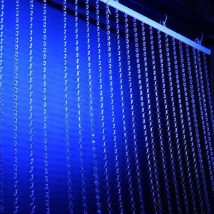 12ft x 3ft Clear Diamond Strand Premium Acrylic Crystal Bead Curtain Backdrop Wedding Party Decor - Metal Rod Top