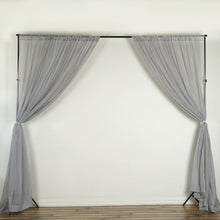 Load image into Gallery viewer, 10FT Fire Retardant Silver Sheer Curtain Panel Backdrops Window Treatment With Rod Pockets - Premium Collection
