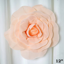 Load image into Gallery viewer, 12&quot; Large Foam Rose Backdrop Wall Decor - Blush - 4 pcs
