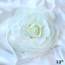 Load image into Gallery viewer, 12&quot; Large Foam Rose Backdrop Wall Decor - Cream - 4 pcs
