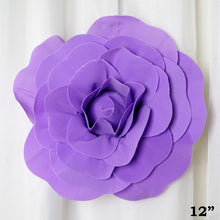 Load image into Gallery viewer, 12&quot; Large Foam Rose Backdrop Wall Decor - Lavender - 4 pcs
