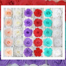 Load image into Gallery viewer, 12&quot; Large Foam Rose Backdrop Wall Decor - Lavender - 4 pcs
