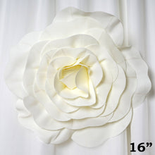 Load image into Gallery viewer, 16&quot; Large Foam Rose Backdrop Wall Decor - Cream - 4 pcs
