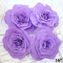 Load image into Gallery viewer, 16&quot; Large Foam Rose Backdrop Wall Decor - Lavender - 4 pcs
