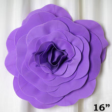 Load image into Gallery viewer, 16&quot; Large Foam Rose Backdrop Wall Decor - Lavender - 4 pcs
