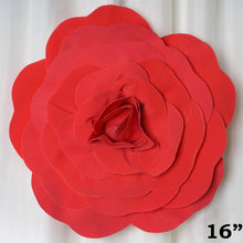 Load image into Gallery viewer, 16&quot; Large Foam Rose Backdrop Wall Decor - Red - 4 pcs
