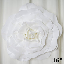 Load image into Gallery viewer, 16&quot; Large Foam Rose Backdrop Wall Decor - White - 4 pcs
