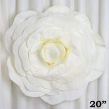 Load image into Gallery viewer, 20&quot; Large Foam Rose Backdrop Wall Decor - Cream - 2 pcs
