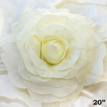Load image into Gallery viewer, 20&quot; Large Foam Rose Backdrop Wall Decor - Cream - 2 pcs
