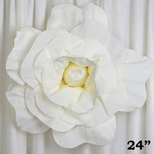 Load image into Gallery viewer, 24&quot; Large Foam Rose Backdrop Wall Decor - Cream - 2 pcs
