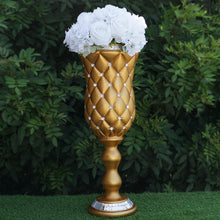 Load image into Gallery viewer, 24&quot; Tall Crystal Beaded Gold Wedding French Columns With Mirror Mosaic Party Event Decoration - 6PCS
