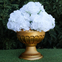 Load image into Gallery viewer, 11&quot; Tall Gold Roman Inspired Crafted Wedding Party All Weather Flower Pot - 12 PCS
