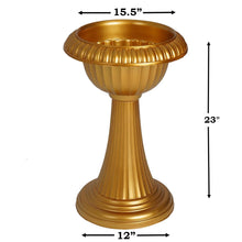 Load image into Gallery viewer, 23&quot; Tall Gold Classic Italian Inspired Wedding Party All Weather Decorative Flower Pot - 4 PCS/Set
