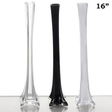 Load image into Gallery viewer, 16&quot; Clear Eiffel Tower Wedding Glass Vases -12pcs
