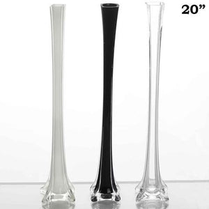 20" White Eiffel Tower Wedding Glass Vases-12 PCS